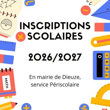 Inscriptions scolaires 2026/2027